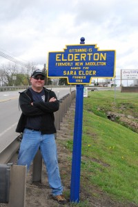 April 2016 photo by Mike Wintermantel shows the marker reinstalled