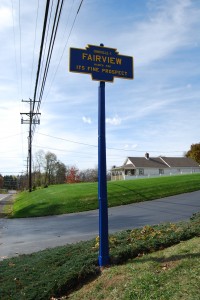 November 2015 photo shows the marker repainted and reinstalled
