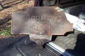 2012 photo by J. Graham shows marker under repair