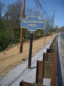 2012 photo by K. Thompson of PennDot; marker was moved and reinstalled as part of bridge project.
